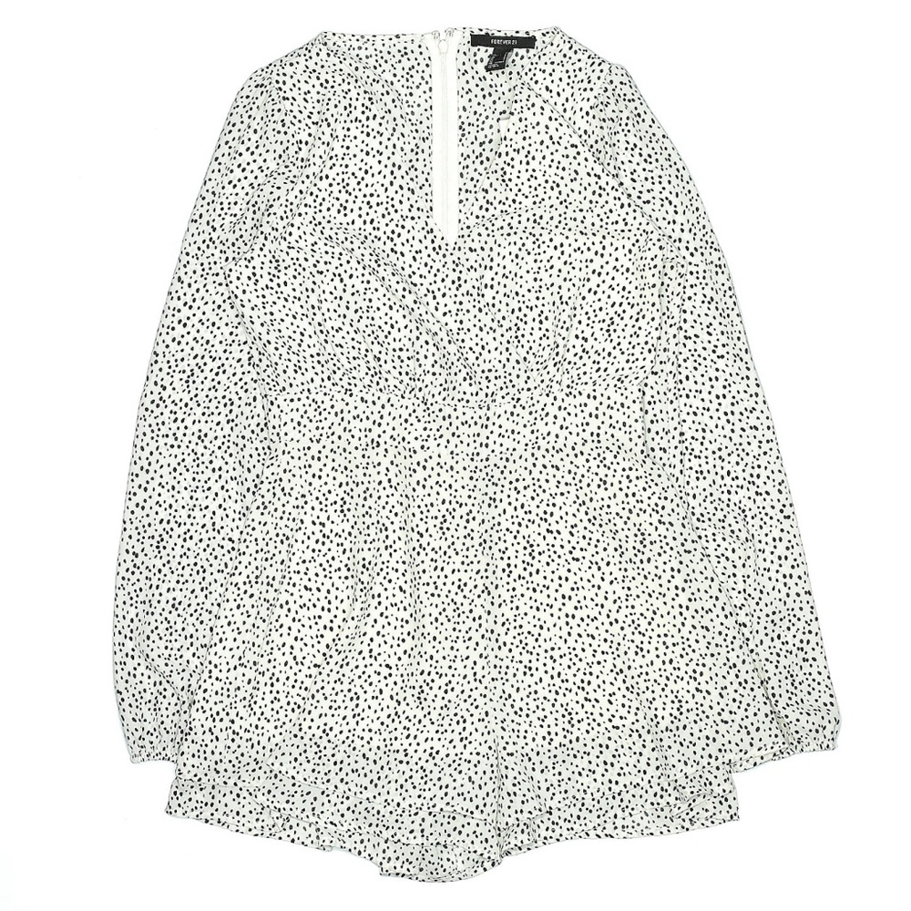Forever 21 Black and White Polka Dot Romper